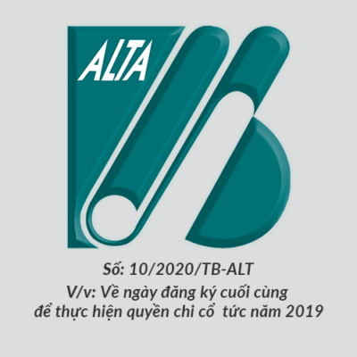 Thong bao chia co tuc 2019 HNX ALTA Thong bao chia co tuc 2019