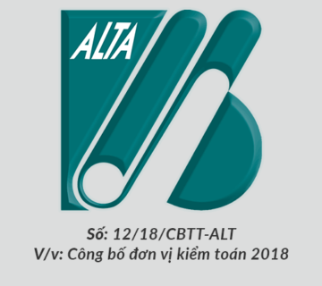 ALTA cong bo don vi kiem toan 2018